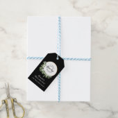 Étiquettes-cadeau Happy Holidays Modern Wreath Custom Logo d'entrepr (Avec de laficelle)