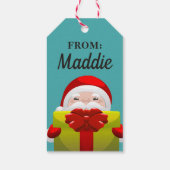 Étiquettes-cadeau Happy Holidays Santa Claus (Dos)