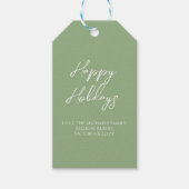 Étiquettes-cadeau Happy Holidays Simple Minimalist Script Snowflake (Devant)