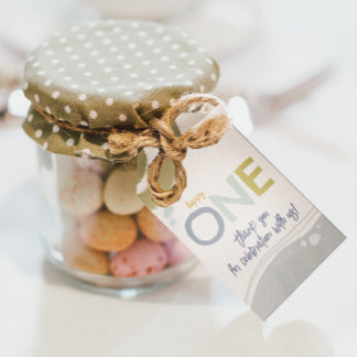 Étiquettes-cadeau Happy One First Birthday boy Gift Tag