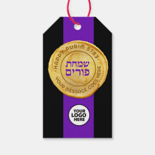 Étiquettes-cadeau Happy Purim GOLD Seal Corporate Cadeaux Tags
