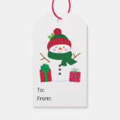 Étiquettes-cadeau Happy Snowman Tags cadeaux (Dos)