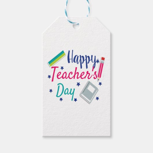 Étiquettes-cadeau Happy teacher's day  classic round  (Devant)