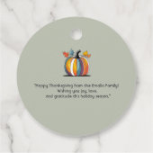 Étiquettes Cadeau Happy Thanksgiving (Dos)