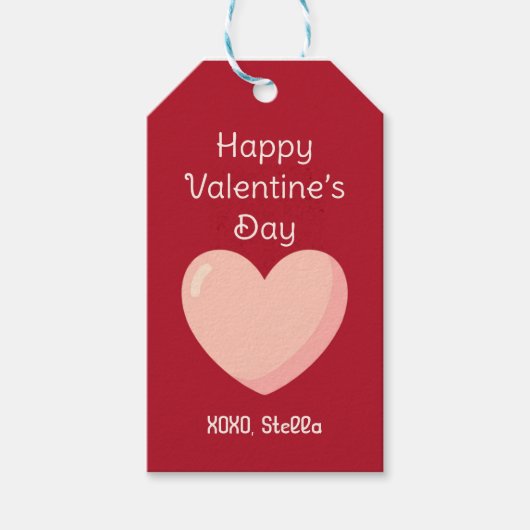 Étiquettes-cadeau Happy Valentine’s Day Gift Tag (Devant)