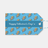 Étiquettes-cadeau Happy Valentine's Day Cupid Romantic Pixel Pattern (Devant (Horizontal))