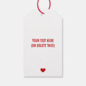 Étiquettes-cadeau Happy Valentine's Day Hearts (Dos)