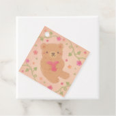 Étiquettes Cadeau Happy Valentine's Day with Teddy Bear (En situation)