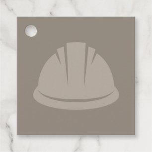 Étiquettes Cadeau Hard Hat Construction Hat