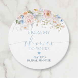 Étiquettes Cadeau Hargrove Floral Bleu De Ma Douche À Votre Savon