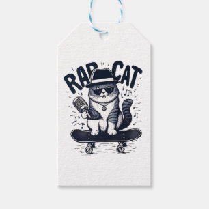 Étiquettes-cadeau Harmonie de chat rap