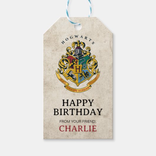 Étiquettes-cadeau Harry Potter | Anniversaire de Poudlard De (Devant)