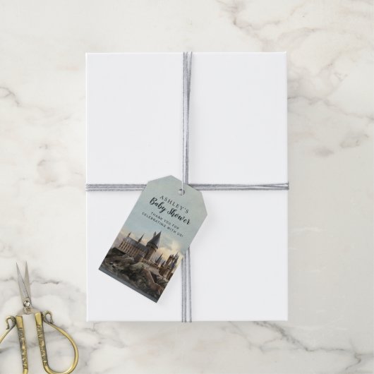 Étiquettes-cadeau Harry Potter | Baby shower de Merci Hogwarts (Avec de la ficelle)