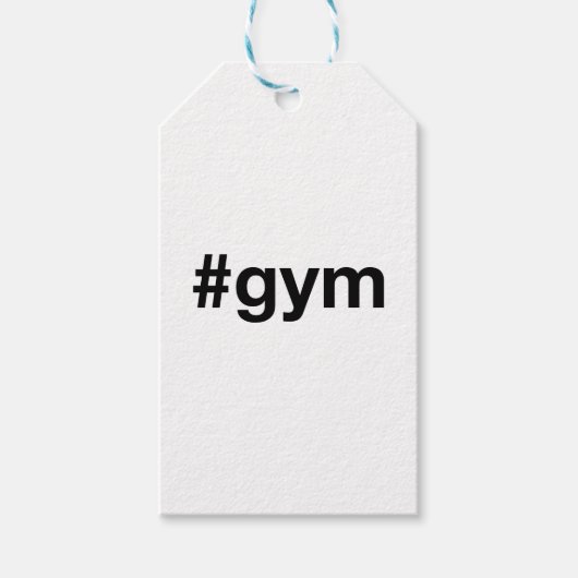 Étiquettes-cadeau Hashtag GYM (Devant)