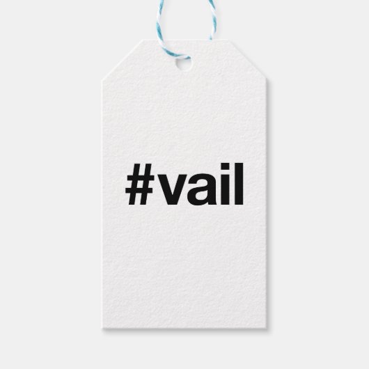 Étiquettes-cadeau Hashtag VAIL (Devant)