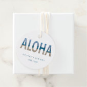 Étiquettes Cadeau Hawaii Beach Photo Aloha Destination Mariage (En situation)