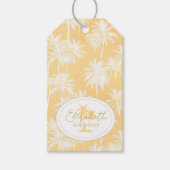 Étiquettes-cadeau Hawaiian Palm Tree Silhouette Motif Gold ID1093 (Devant)