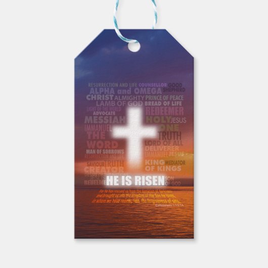 Étiquettes-cadeau He is Risen Gift Tags (Devant)