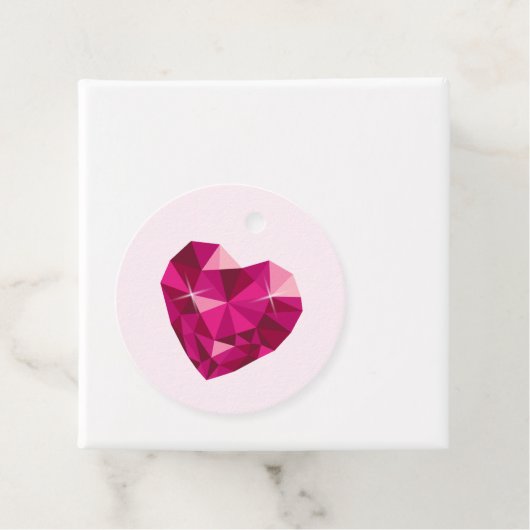 Étiquettes Cadeau Heart Gemstone (En situation)