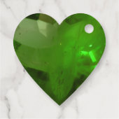 Étiquettes Cadeau Heart‑Shaped Emerald (Dos)