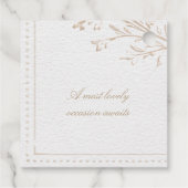 Étiquettes Cadeau Heirloom Rococo Bridal Shower (Dos)