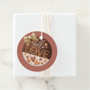 Étiquettes Cadeau Hello Love Valentine