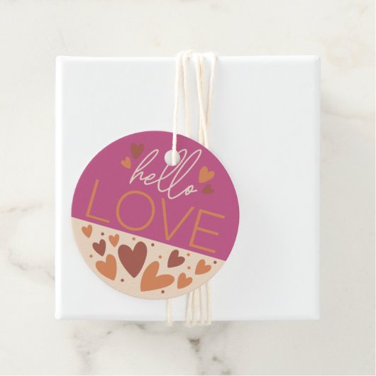 Étiquettes Cadeau Hello Love Valentine (En situation)