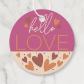 Étiquettes Cadeau Hello Love Valentine (Devant)