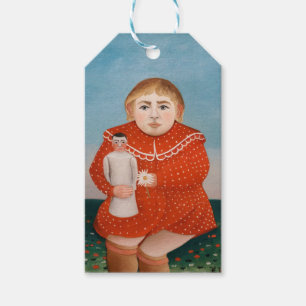 Étiquettes-cadeau Henri Rousseau - Enfant à la poupée