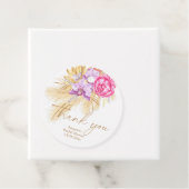 Étiquettes Cadeau Herbe de pampas bohème - Merci pour la baby shower (En situation)