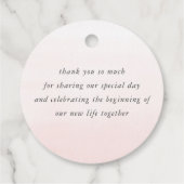 Étiquettes Cadeau Herbe des Pampas et Fleurs Roses Merci (Dos)