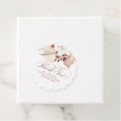 Étiquettes Cadeau Herbe des Pampas Fleur Boho Exotique Merci (En situation)