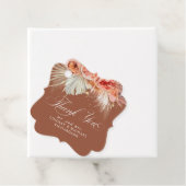 Étiquettes Cadeau Herbe des Pampas Fleur Terracotta Rouille Merci (En situation)