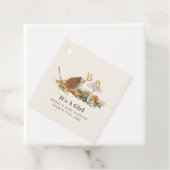 Étiquettes Cadeau Hérisson Baby shower des bois de champignon de pap (En situation)