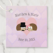 Étiquettes Cadeau Hérisson en amour (Devant)