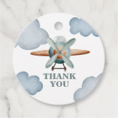 Étiquettes Cadeau Heure Vol avion Anniversaire (Devant)