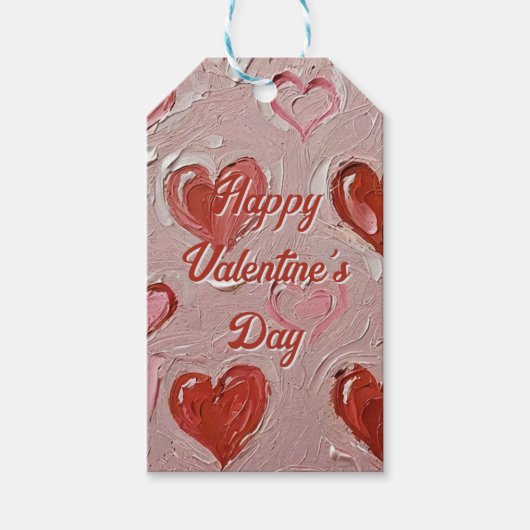 Étiquettes-cadeau Heureuse Sainte-Valentin (Devant)