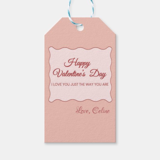 Étiquettes-cadeau Heureuse Sainte-Valentin (Devant)