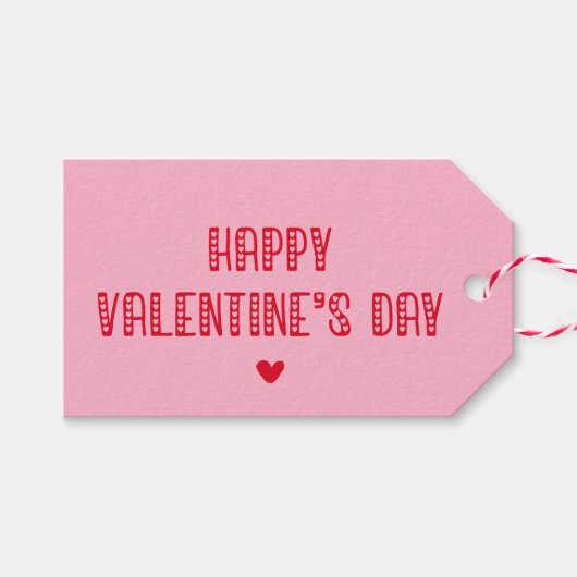 Étiquettes-cadeau HEUREUSE SAINTE-VALENTIN ! Amis de la typographie (Devant (Horizontal))