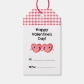 Étiquettes-cadeau Heureuse Sainte-Valentin aux coeurs de bébé mignon (Devant)