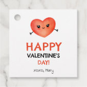 Étiquettes Cadeau Heureuse Sainte-Valentin avec coeur bébé (Devant)