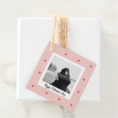 Étiquettes Cadeau Heureuse Sainte-Valentin | Coeur rose et rouge | C (En situation)