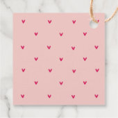 Étiquettes Cadeau Heureuse Sainte-Valentin | Coeur rose et rouge | C (Dos)