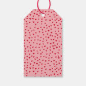 Étiquettes-cadeau Heureuse Sainte-Valentin des Coeurs rose et rouge  (Dos)