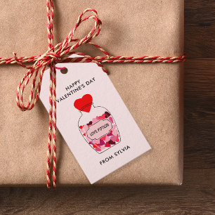 Étiquettes-cadeau Heureuse Sainte-Valentin Love Potion Personnalisé