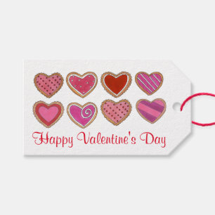 Étiquettes-cadeau Heureuse Sainte-Valentin Rose Rouge Coeur Aimer Co