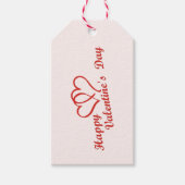 Étiquettes-cadeau Heureuse Sainte-Valentin simple (Devant)