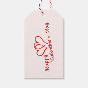 Étiquettes-cadeau Heureuse Sainte-Valentin simple