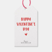 Étiquettes-cadeau Heureuse Sainte-Valentin simple (Devant)