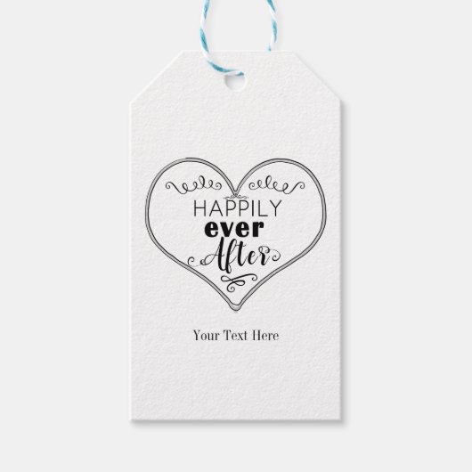Étiquettes-cadeau Heureusement Jamais Après Le Conte Fée Moderne Mar (Devant)